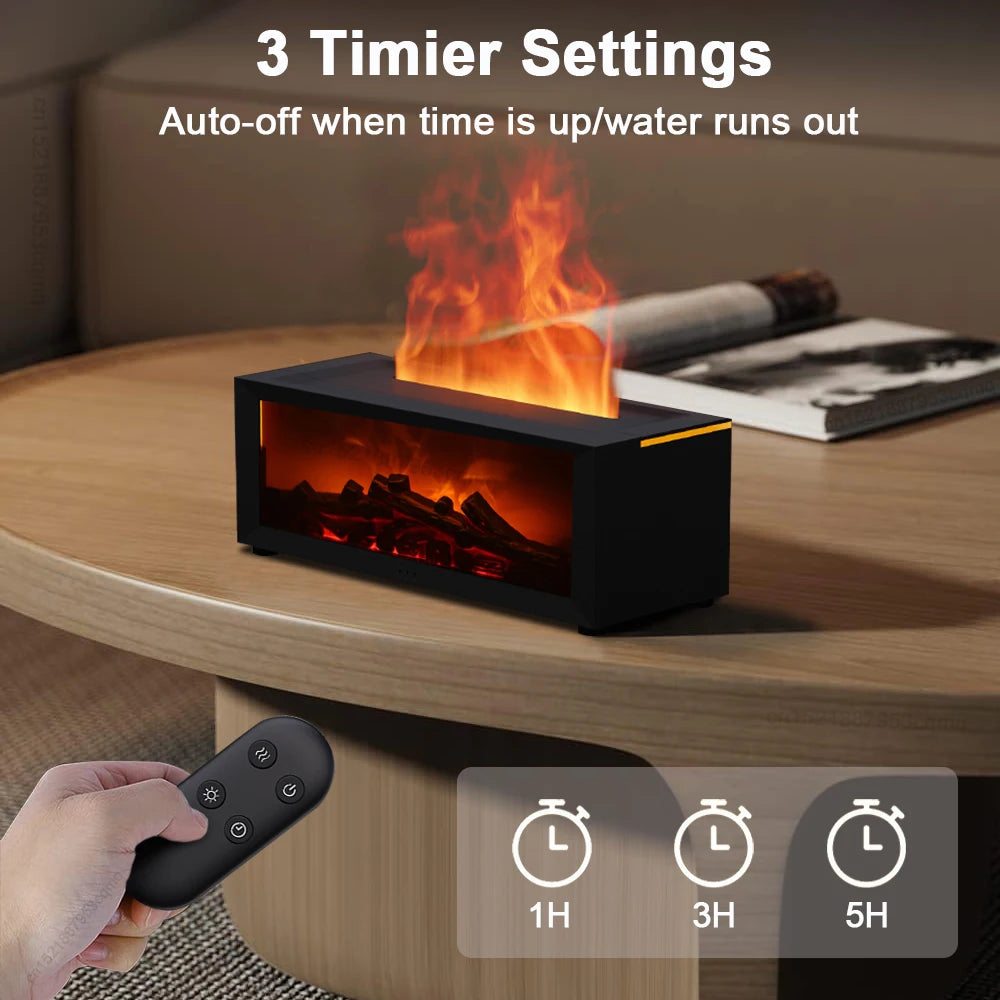 Flame Aroma Humidifier with LED Light & Remote Control