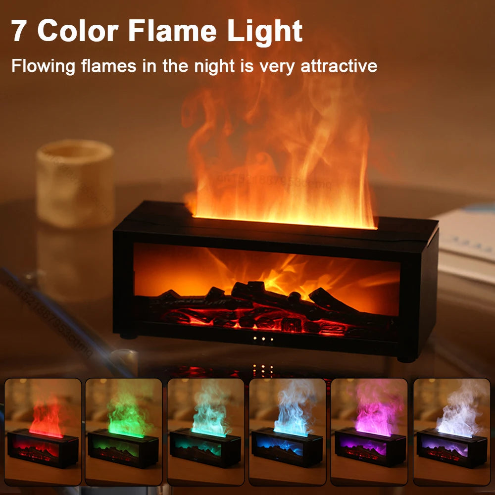 Flame Aroma Humidifier with LED Light & Remote Control